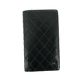 Chanel Black Diamond Quilted Lambskin Long Wallet #3160 by Bolt Boutique
