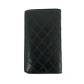 Chanel Black Diamond Quilted Lambskin Long Wallet #3160 by Bolt Boutique