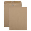 Quality Park Recycled Brown Kraft Clasp Envelope, #90, Square Flap, Clasp/Gummed Closure, 9 x 12, Brown Kraft, 100/Box