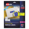 Avery Vibrant Laser Color-Print Labels w/ Sure Feed, 0.75 x 2.25, White, 750/PK