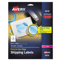 Avery Vibrant Laser Color-Print Labels w/ Sure Feed, 3.75 x 4.75, White, 100/PK