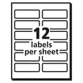 Avery Vibrant Laser Color-Print Labels w/ Sure Feed, 1.25 x 3.75, White, 300/Pack