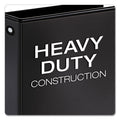 Cardinal Premier Easy Open ClearVue Locking Round Ring Binder, 3 Rings, 3" Capacity, 11 x 8.5, Black