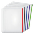 Cardinal Expanding Zipper Binder Pocket, 8.5 x 11, Assorted Colors, 5/Pack