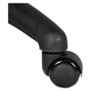 Alera Dual Wheel Hooded Casters, Grip Ring Type B Stem, 2" Soft Nylon Wheel, Black, 5/Set