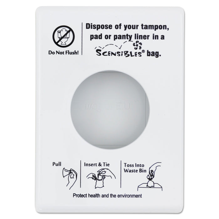 HOSPECO Scensibles Personal Disposal Bag Dispenser, Plastic, White