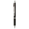 Pentel EnerGel PRO Permanent Ink Gel Pen, Retractable, Medium 0.7 mm, Black Ink, Black Barrel