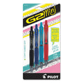 Pilot G2 Mini Gel Pen, Retractable, Fine 0.7 mm, Assorted Ink and Barrel Colors, 4/Pack