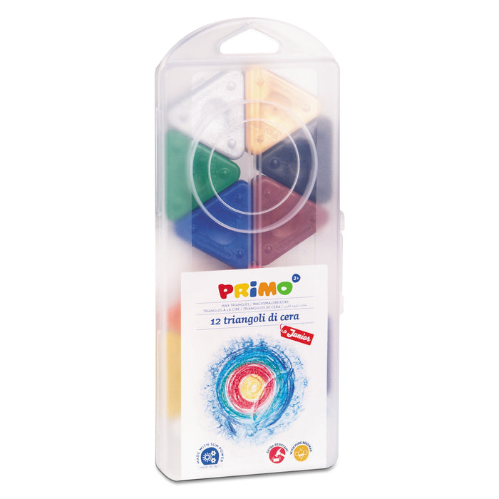 Stride Primo Triangle Crayons, Assorted Colors, 12/Pack