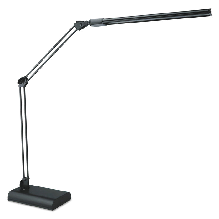 Alera Adjustable LED Desk Lamp, 3.25"w x 6"d x 21.5"h, Black