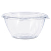 Dart Tamper-Resistant, Tamper-Evident Bowls with Flat Lid, 32 oz, 7" Diameter x 3.2"h, Clear, Plastic, 150/Carton