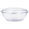 Dart Tamper-Resistant, Tamper-Evident Bowls with Dome Lid, 48 oz, 8.9" Diameter x 3.4"h, Clear, Plastic, 100/Carton