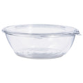 Dart Tamper-Resistant, Tamper-Evident Bowls with Flat Lid, 48 oz, 8.9" Diameter x 2.8"h, Clear, Plastic, 100/Carton
