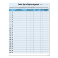Tabbies HIPAA Labels, Patient Sign-In, 8.5 x 11, Blue, 23/Sheet, 125 Sheets/Pack