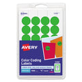 Avery Printable Self-Adhesive Removable Color-Coding Labels, 0.75" dia, Neon Green, 24/Sheet, 42 Sheets/Pack, (5468)
