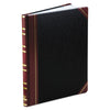 Boorum & Pease Extra-Durable Bound Book, Single-Page Record-Rule Format, Black/Maroon/Gold Cover, 11.94 x 9.78 Sheets, 300 Sheets/Book