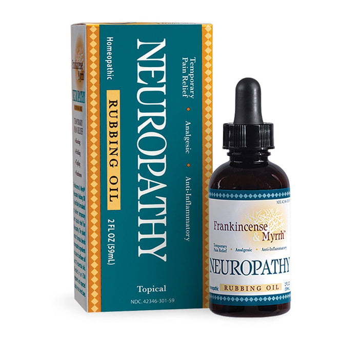Frankincense & Myrrh Neuropathy Pain Relief Rubbing Oil - 2 fl oz, Targeted Nerve Pain Relief by Pasteur Pharmacy