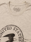 USPS Postmark T-Shirt - Oatmeal by Tee Luv