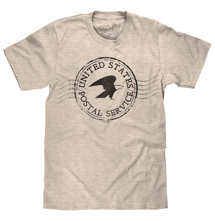 USPS Postmark T-Shirt - Oatmeal by Tee Luv