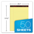 Ampad Gold Fibre Quality Writing Pads, Wide/Legal Rule, 50 Canary-Yellow 8.5 x 11.75 Sheets, Dozen