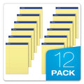 Ampad Recycled Writing Pads, Wide/Legal Rule, Politex Green Kelsu Headband, 50 Canary-Yellow 8.5 x 11.75 Sheets, Dozen