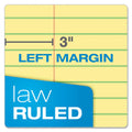 Ampad Double Sheet Pads, Pitman Rule Variation (Offset Dividing Line - 3" Left), 100 Canary-Yellow 8.5 x 11.75 Sheets
