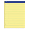 Ampad Double Sheet Pads, Medium/College Rule, 100 Canary-Yellow 8.5 x 11.75 Sheets