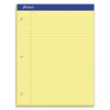Ampad Double Sheet Pads, Wide/Legal Rule, 100 Canary-Yellow 8.5 x 11.75 Sheets