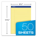 Ampad Recycled Writing Pads, Wide/Legal Rule, Politex Green Kelsu Headband, 50 Canary-Yellow 8.5 x 11.75 Sheets, Dozen