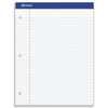 Ampad Double Sheet Pads, Wide/Legal Rule, 100 White 8.5 x 11.75 Sheets