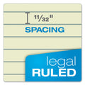 Ampad Pastel Writing Pads, Wide/Legal Rule, Blue Headband, 50 Green-Tint 8.5 x 11.75 Sheets, Dozen