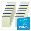 Ampad Pastel Writing Pads, Wide/Legal Rule, Blue Headband, 50 Green-Tint 8.5 x 11.75 Sheets, Dozen