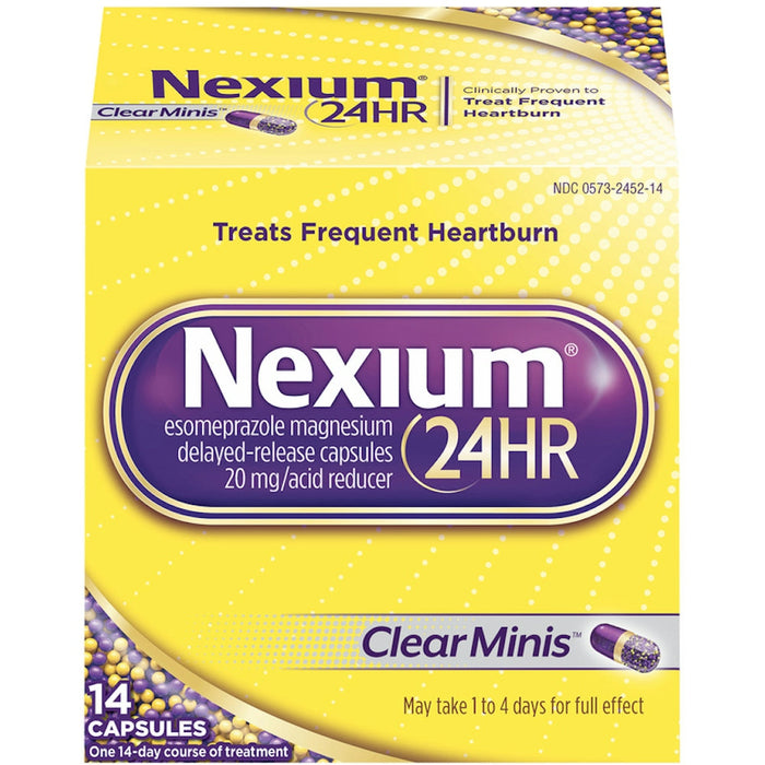 Nexium 24 Hr Clear Minis Acid Reducer Heartburn Relief Delayed Release Capsules With Esomeprazole Magnesium by Pasteur Pharmacy