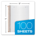 Ampad Gold Fibre Personal Notebooks, 1 Subject, Medium/College Rule, Designer Gray Cover, 7 x 5, 100 Sheets
