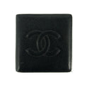 Chanel Coco Mark Caviar Skin Black Bifold Wallet #3172 by Bolt Boutique
