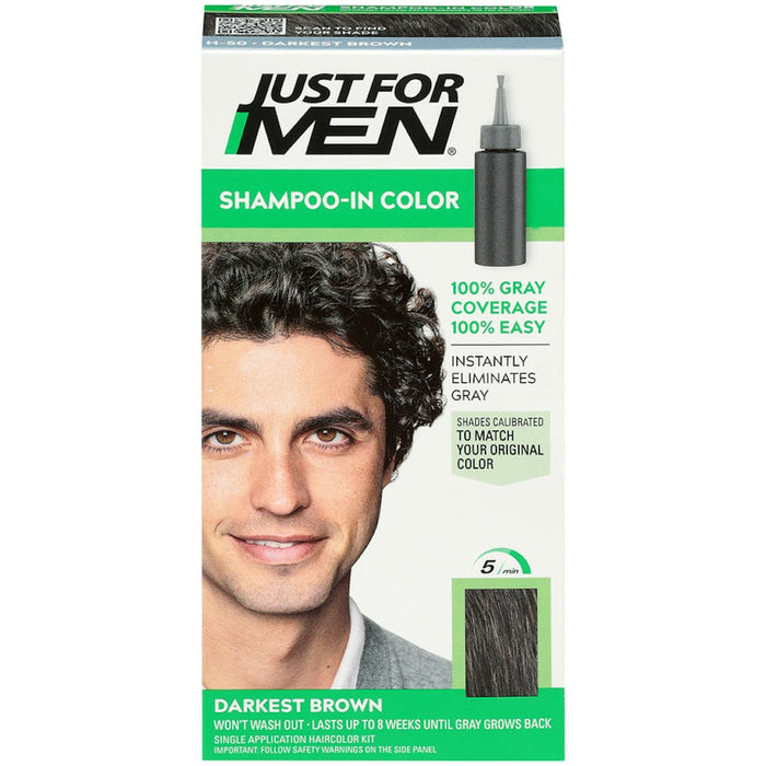Just For Men Shampoo In Color, Darkest Brown H 50 by Pasteur Pharmacy