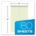 Ampad Steno Pads, Gregg Rule, Green Cover, 80 Green-Tint 6 x 9 Sheets, 6/Pack