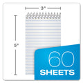 Ampad Memo Pads, Narrow Rule, Assorted Cover Colors, 60 White 3 x 5 Sheets, 3/Pack