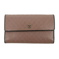 Chanel Matelasse Bicolor Long Trifold Embossed Wallet Pink #3173 by Bolt Boutique