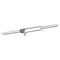 ACCO Self-Adhesive Two-Prong Paper Fastener Bases, 2" Capacity, 2.75" Center to Center, Matte Steel, 100/Box