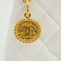 Chanel Caviar Skin Reprint Medallion Tote Bag White 4 Series #3174 by Bolt Boutique