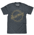 Blue Moon Gold Print Logo T-Shirt - Indigo by Tee Luv