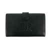 Chanel Coco Mark Caviar Skin Black Bifold Long Wallet SKU-#3175