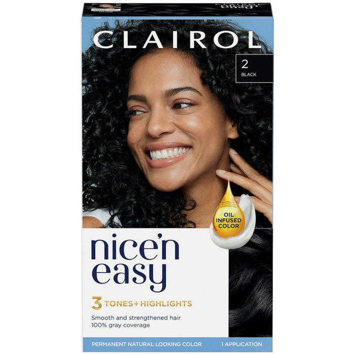 Clairol Nice 'N Easy Permanent Hair Color, 2 Black by Pasteur Pharmacy