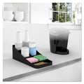 Mind Reader Trove Seven-Compartment Coffee Condiment Organizer, 7.75 x 16 x 5.25, Black