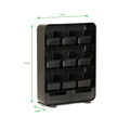 Mind Reader Baggy Nine-Drawer Tea Bag and Accessory Holder, 10.24 x 4.33 x 13.11, Black