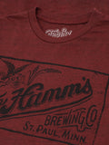 The Hamm's Brewing Company Logo T-Shirt - Red by Tee Luv