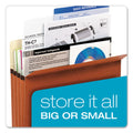 Pendaflex Standard Expanding File Pockets, 1.75" Expansion, Letter Size, Red Fiber, 25/Box