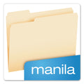 Pendaflex CutLess File Folders, 1/3-Cut Tabs: Assorted, Letter Size, Manila, 100/Box