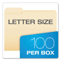 Pendaflex SmartShield Top Tab File Folders, 1/3-Cut Tabs: Assorted, Letter Size, Manila, 100/Box
